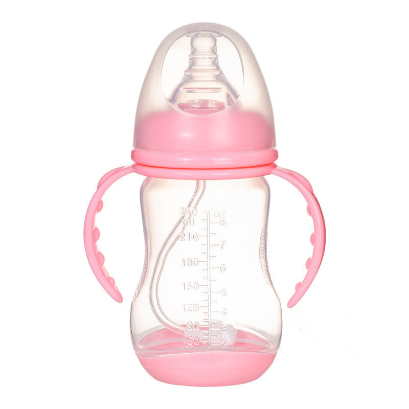 Breites Kaliber PP Milchflasche Anti-Kolik mit Griff