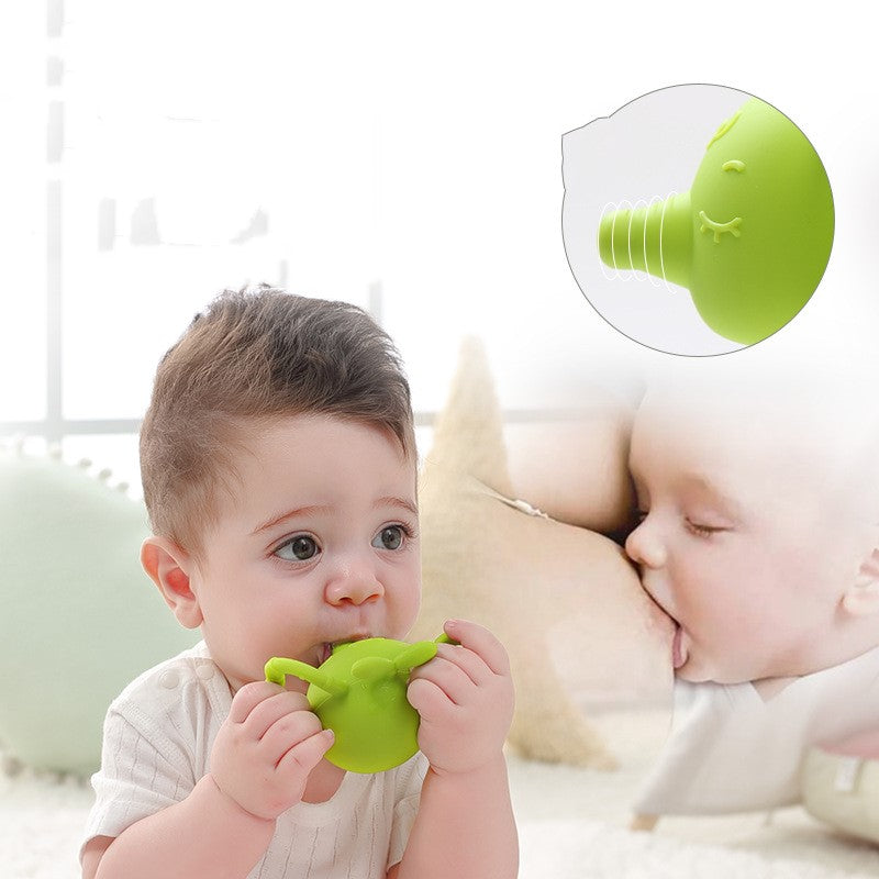 Baby Silikon Beißring + Schnullerkette und Box