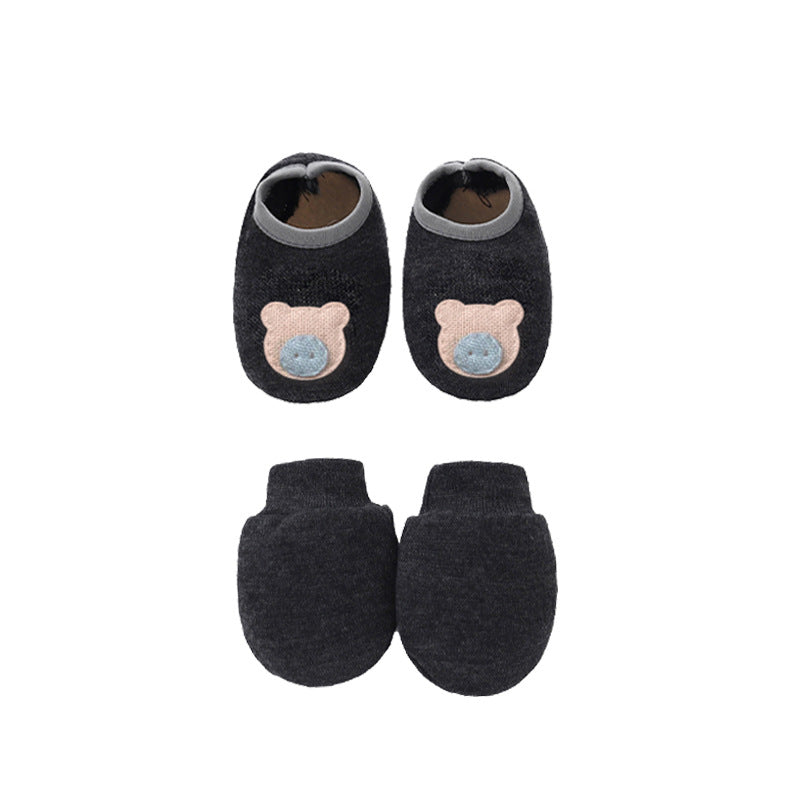 Erstausstattung aus Mütze, Fäustlinge und Schuhe 100% Baumwolle