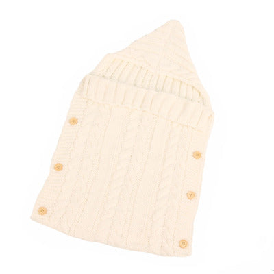 Gestrickter Babyschlafsack für Neugeborene