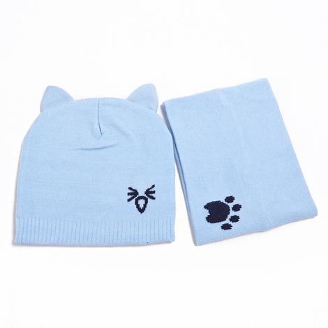 Baby Strickmütze + Loop Schal Set
