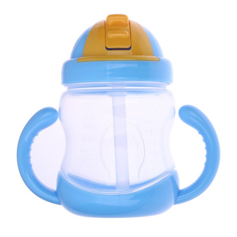 Strohhalm Flasche Trainingsbecher mit Griff 280ml