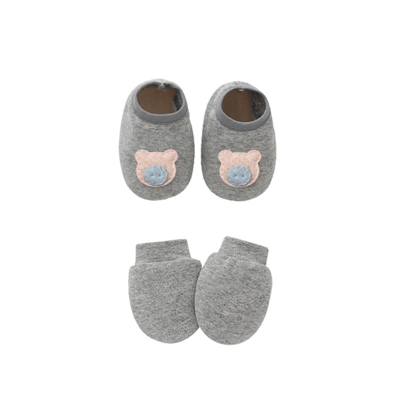 Erstausstattung aus Mütze, Fäustlinge und Schuhe 100% Baumwolle