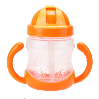 Strohhalm Flasche Trainingsbecher mit Griff 280ml
