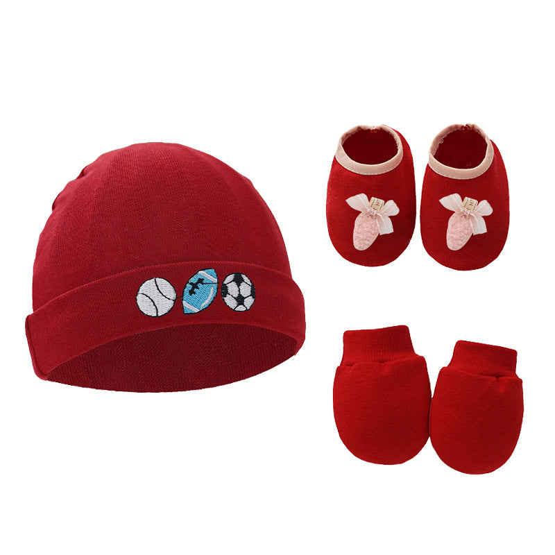 Erstausstattung aus Mütze, Fäustlinge und Schuhe 100% Baumwolle