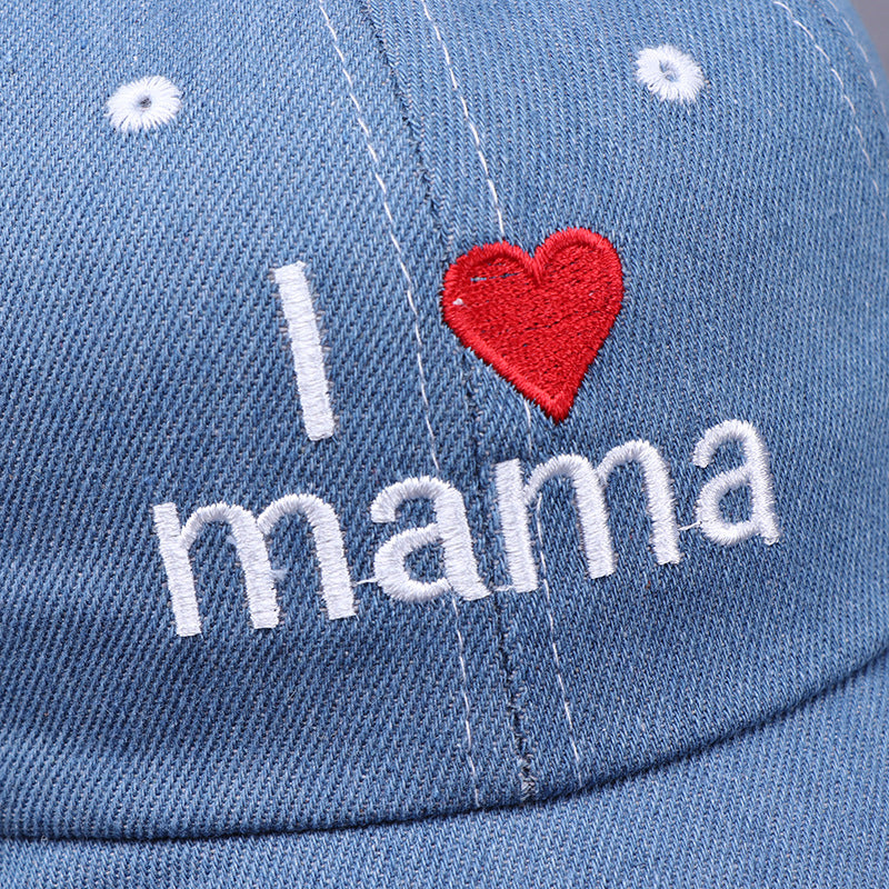 Baseballmütze Baby-Hut I ❤️ Mama / I ❤️ Papa